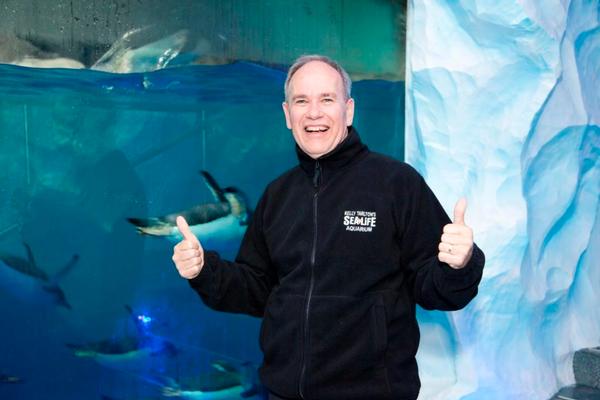 Len Brown at Kelly Tarlton's SEA LIFE Aquarium
